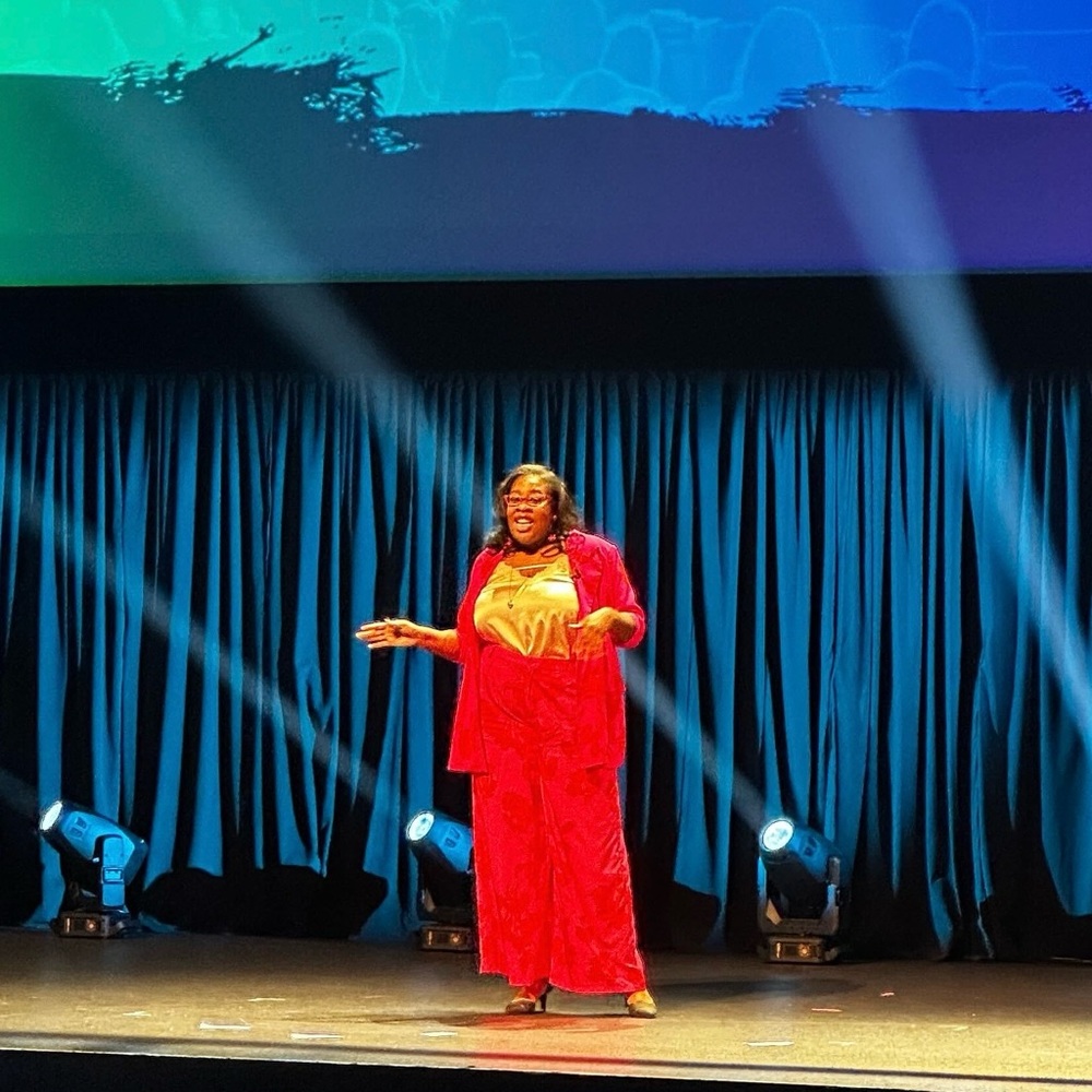 Pink and red floral matching blazer and wide leg pant set